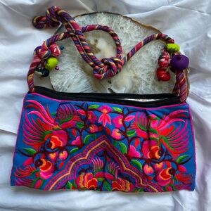 Colorful Embroidered Women's Crossbody Bag Boho Festival
